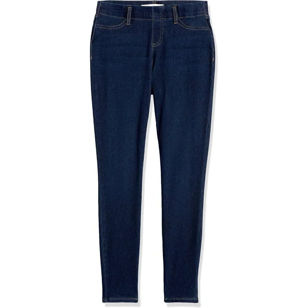 Plus Size Womens Pull-On Skinny Knit Jegging Dark Wash Comfortable Stretch